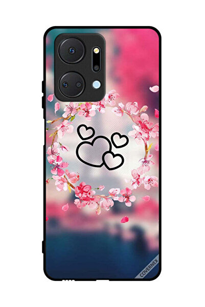 Covernex غطاء حماية لهاتف Honor X7a بتصميم قلوب فنية