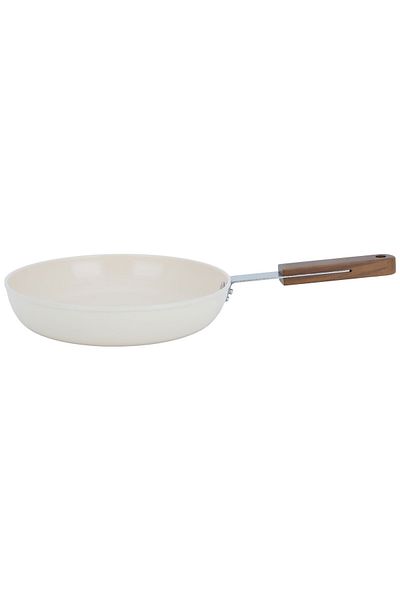 Tornado Ceramic Pan Tornado, 24 cm, Wooden Handle - Beige