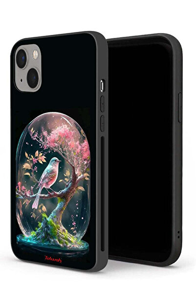 Tolwak غطاء حماية لجهاز Apple iPhone 13 mini بتصميم Bird In Jarr
