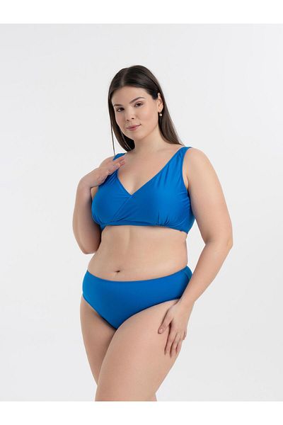 AQUAVİVA Women's Saks Plus Size Quinn Double Breasted Detailed Gathering Bikini Set