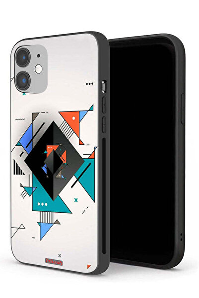 Tolwak جراب حماية لجهاز Apple iPhone 12 mini بأشكال مربعة ومثلثة ونمط تجريدي