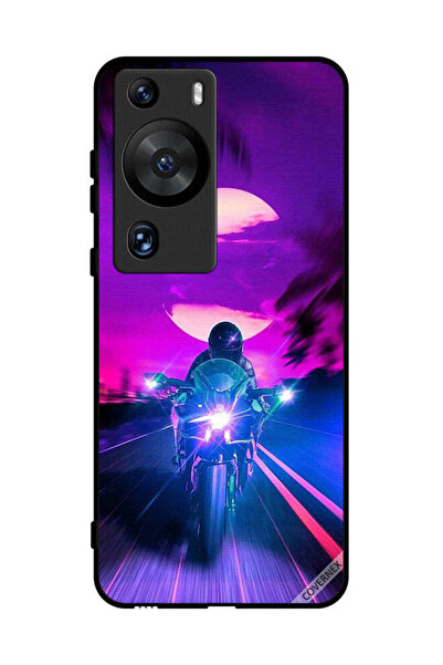 Covernex غطاء حماية لهاتف هواوي بي 60 برو - خلفية رجل على دراجة