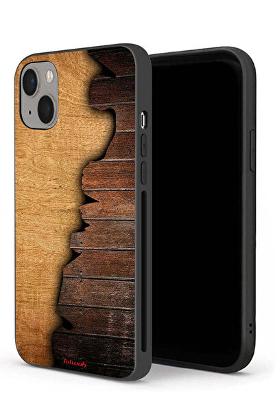 Tolwak جراب حماية لجهاز Apple iPhone 13 mini بنمط خشبي عتيق