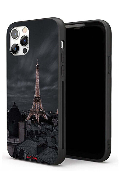 Tolwak جراب حماية لجهاز Apple iPhone 11 Pro Max بتصميم برج إيفل في الليل