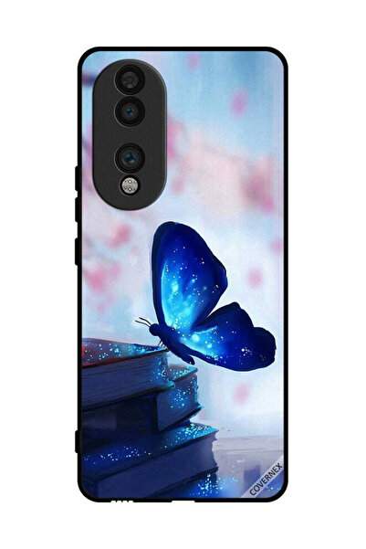 Covernex غطاء حماية لهاتف Honor 70 بتصميم فراشة جالسة على كتاب