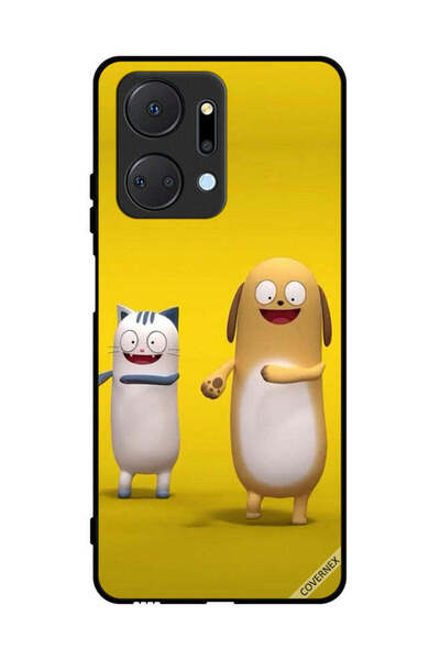 Covernex غطاء حماية لهاتف Honor X7a - قصة قطة وكلب