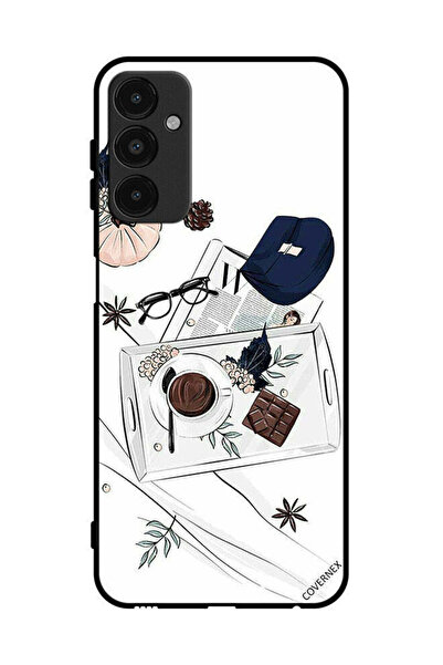 Covernex غطاء حماية لهاتف سامسونج جالاكسي A14 5G، تصميم فن القهوة والشوكولاتة