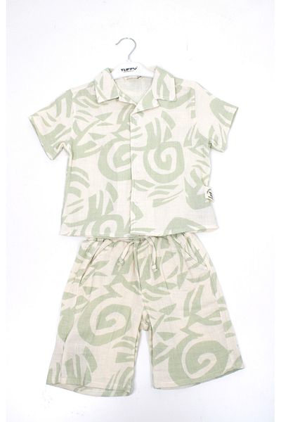 Name Baby Tuffy men's muslin shirt shorts set 5463