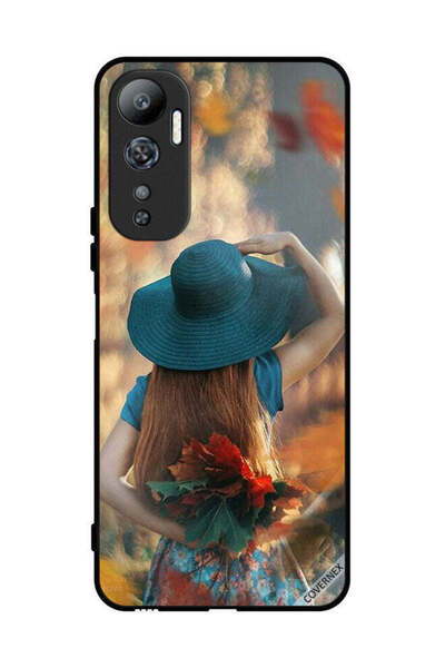 Covernex غطاء حماية لهاتف Infinix Hot 20 - فتاة قبعة تخفي أوراق الحب