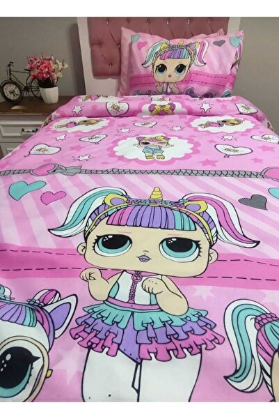 Gasel Home طقم غطاء لحاف مطاطي بملاءة واحدة للفتيات