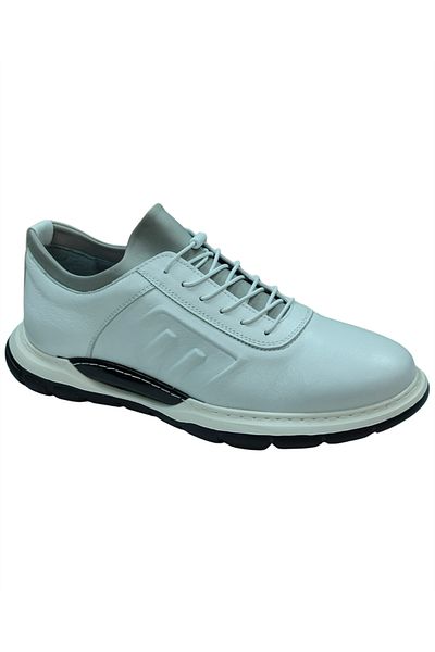 Voyager 1033 Mr Men's White Nata (40-44) Leather Casual Sports Shoes