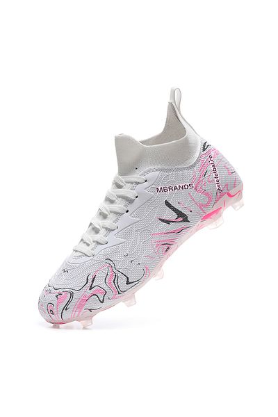 MBrands Football Boots, 8.3 With Ankle Studs, White Color 43