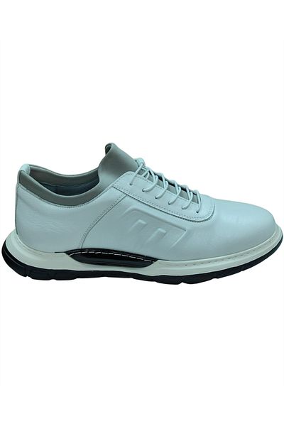 Voyager 1033 Mr Men's White Nata (40-44) Leather Casual Sports Shoes