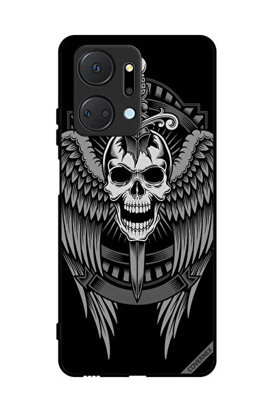 Covernex غطاء حماية لهاتف Honor X7a بتصميم جمجمة وأجنحة نسر