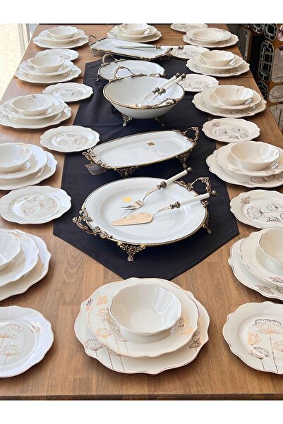 ROSSEV Yemek Takımı Faralya 58 Parça 12 Kişilik