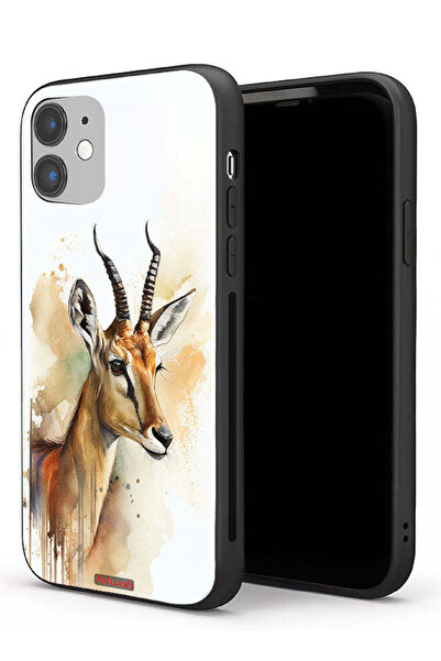 Tolwak غطاء حماية لجهاز Apple iPhone 11 بتصميم فن تجريدي على شكل غزال