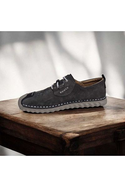 Luis Figo Men's 100% Genuine Leather Flexible Rubber Sole Orthopedic Summer Casual and Comfortable Walking Shoes