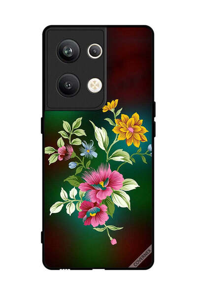 Covernex غطاء حماية لهاتف Oppo Reno 9 Pro Plus برسومات زهور عالية الدقة