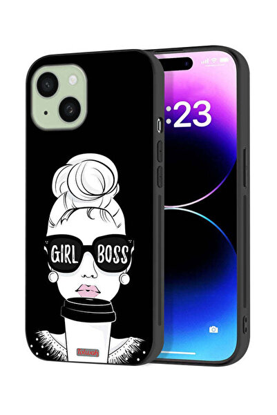Tolwak Apple iPhone 15 Plus Protective Case Cover Girl Boss