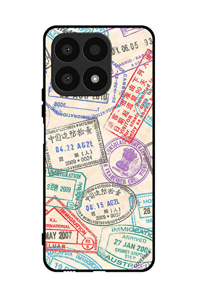 Covernex غطاء حماية لهاتف Honor X8a بنمط طوابع السفر