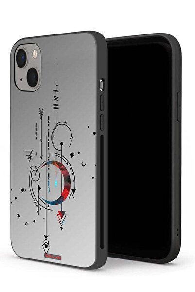 Tolwak جراب حماية لجهاز Apple iPhone 13 mini بنمط فني القمر والسهام