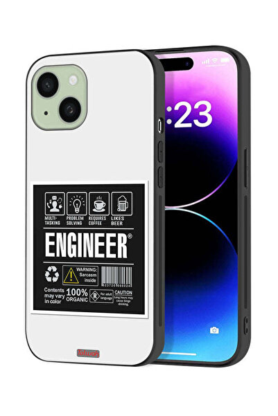 Tolwak غطاء حماية لجهاز Apple iPhone 15 Plus بتصميم ملصق المهندس