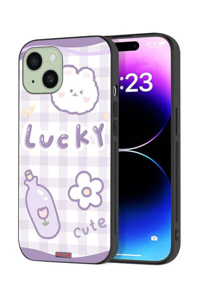 Tolwak Apple iPhone 15 Plus Protective Case Cover Lucky Cute