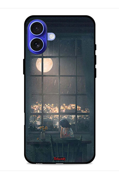 Tolwak غطاء حماية لجهاز Apple iPhone 16 Plus مع صورة القمر