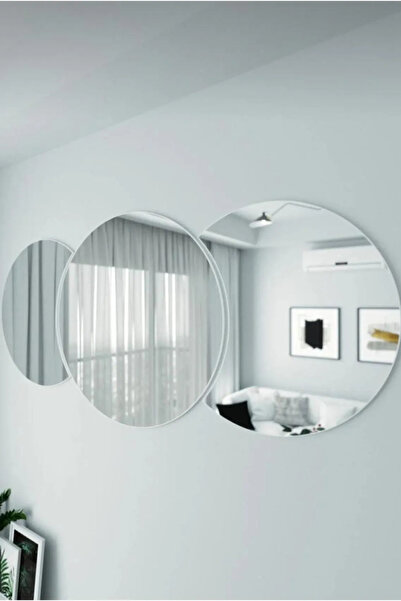 ZERAYNA Üçlü Dekoratif Duvar Aynası Cam Tasarım – Salon, Yatak Odası, Ofis ve Tüm Alanlara Uygun