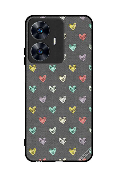 Covernex غطاء حماية لهاتف Realme C55 بنقشة قلوب صغيرة