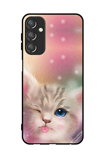 Covernex غطاء حماية لهاتف سامسونج جالاكسي A24 4G - رسمة قطة لطيفة