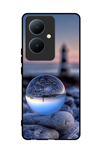 Covernex غطاء حماية لهاتف Vivo Y78 5G، تصوير رائع للطبيعة في زجاج دائري