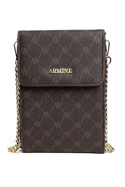 Armine Hand and Shoulder Dot Bag - 266 Brown