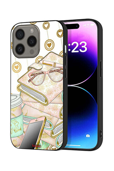Tolwak غطاء حماية لجهاز Apple iPhone 15 Pro Max بتصميم نظارات على الكتب