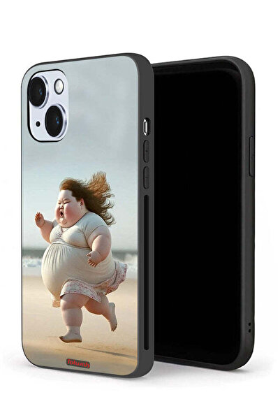 Tolwak جراب حماية لجهاز Apple iPhone 14 Plus - فتاة سمينة تركض