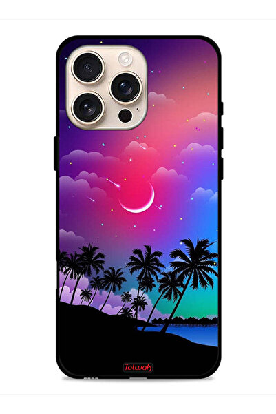 Tolwak غطاء حماية لجهاز Apple iPhone 16 Pro Max بتصميم فن القمر في الليل