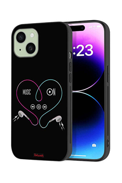 Tolwak غطاء حماية لجهاز Apple iPhone 15 Plus مع موسيقى