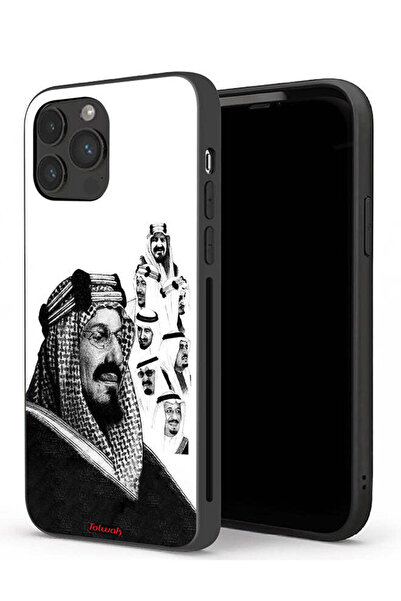 Tolwak غطاء حماية لجهاز آيفون 13 برو من آبل، ملصق فني أبيض وأسود لملوك المملك...