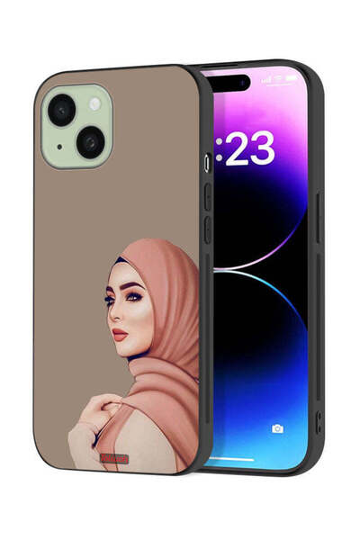 Tolwak Apple iPhone 15 Plus Protective Case Cover Beautiful Hijab Girl