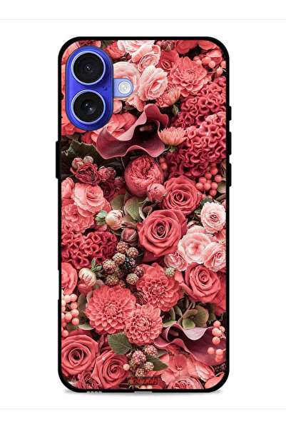 Tolwak غطاء حماية لجهاز Apple iPhone 16 Plus بلون الخوخ والورود
