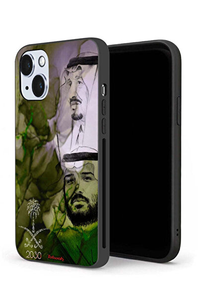 Tolwak غطاء حماية لجهاز آيفون 14 بلس من آبل، ملصق فني للملك سلمان وولي العهد ...