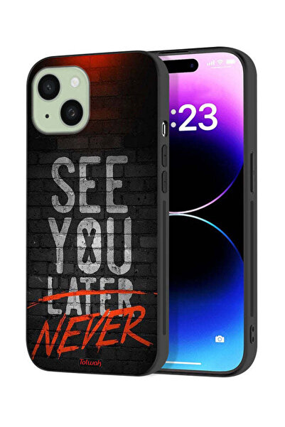 Tolwak Apple iPhone 15 Plus Protective Case Cover See You Never