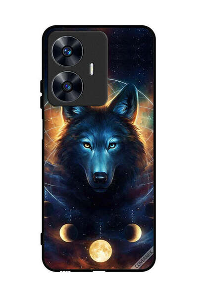 Covernex غطاء حماية لهاتف Realme C55 - ذئب في الفضاء