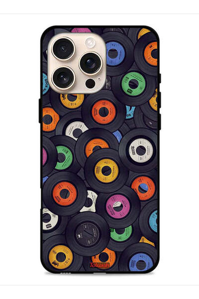Tolwak غطاء حماية لجهاز Apple iPhone 16 Pro بنمط أقراص مضغوطة