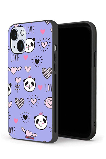 Tolwak جراب حماية لجهاز Apple iPhone 14 بتصميم Love And Panda Doodle