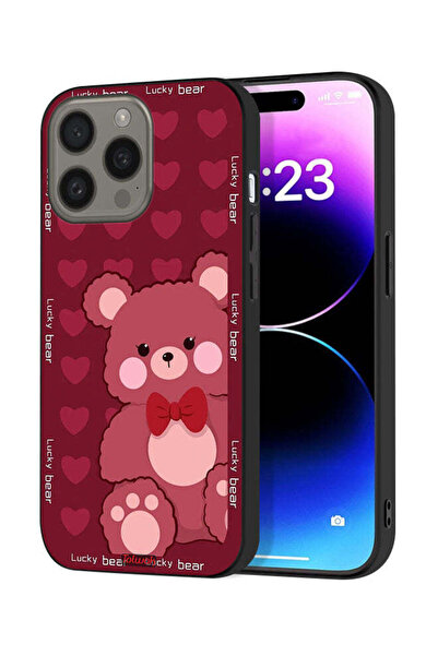 Tolwak غطاء حماية لجهاز Apple iPhone 15 Pro بتصميم الدب المحظوظ