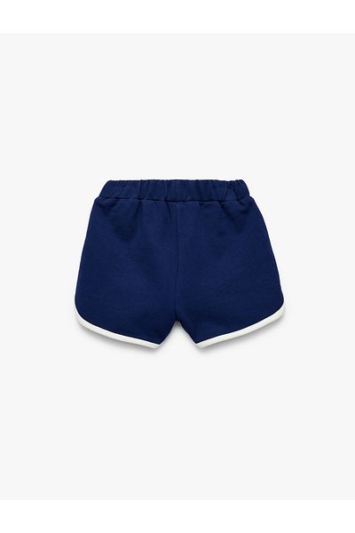 Koton Cotton Tie Waist Printed Shorts