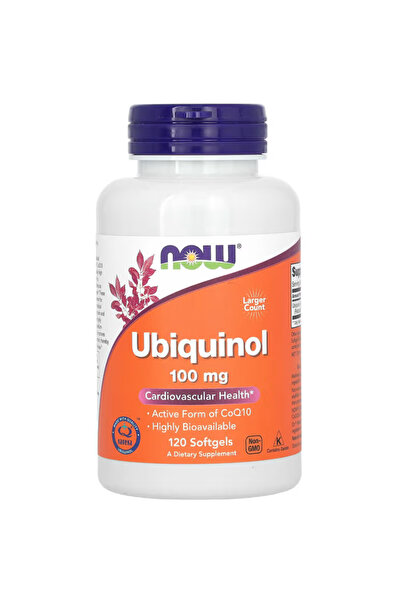 Now Foods Ubiquinol 100 mg, High Bioavailability (the Active Form of CoQ10), 120 Softgels
