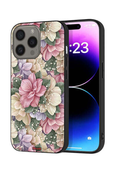 Tolwak غطاء حماية لجهاز Apple iPhone 15 Pro Max عالي الوضوح مزين بالزهور