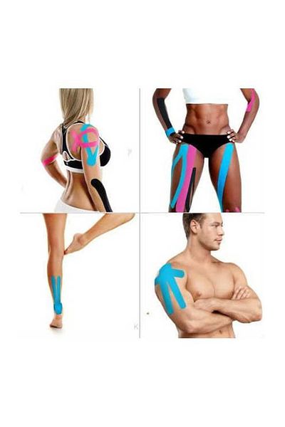 FİZYOPOL New Product Kinezyo Tape Band 5 Meters X 5 cm Red Color Kinesio Sports Tape, Pain Tape